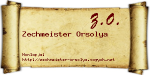 Zechmeister Orsolya névjegykártya